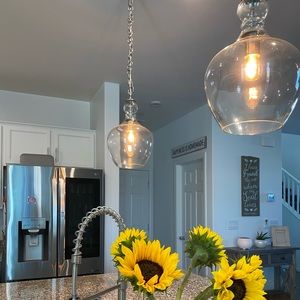 Unopened Pottery Barn Pendant Light 11.5in nickel